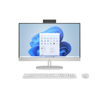 PC HP AIO 23.8' FHD U7-155U 8G 512GB SSD W11H BRANCO